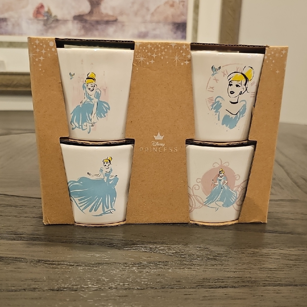 Disney Princess Cinderella Blue and White Shot Glass Set